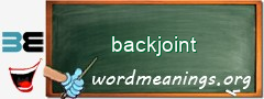 WordMeaning blackboard for backjoint